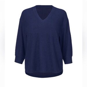 CAbi Deep Navy V-Neck Pullover Sweater Top